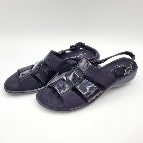 Walking Cradles Shoes Walking Cradles Sandals Black Heel Strappy